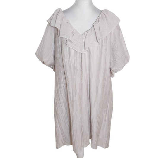 H&M Pale Lavender Crinkle Mini Dress Size Small Wedding Guest Dress
