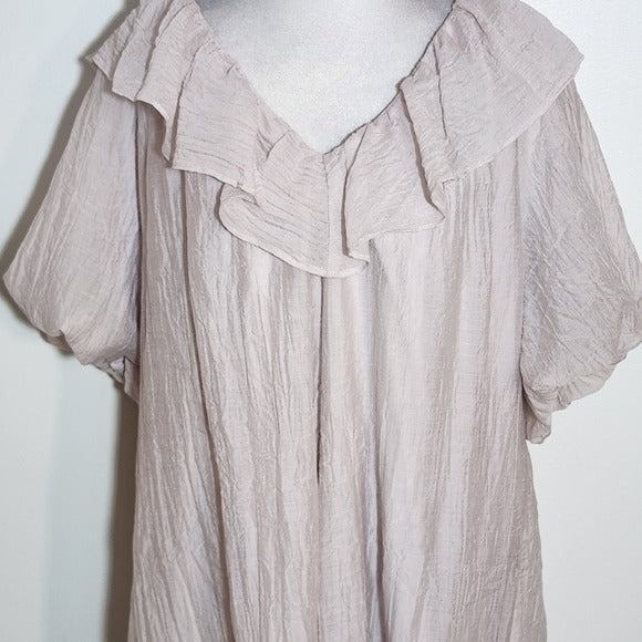 H&M Pale Lavender Crinkle Mini Dress Size Small Wedding Guest Dress