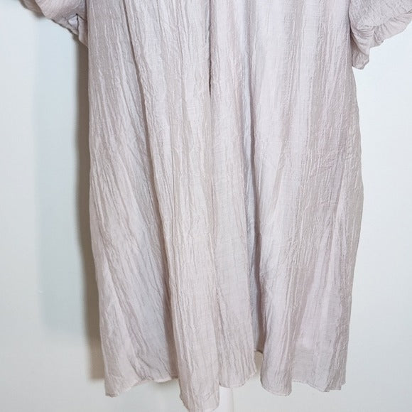 H&M Pale Lavender Crinkle Mini Dress Size Small Wedding Guest Dress