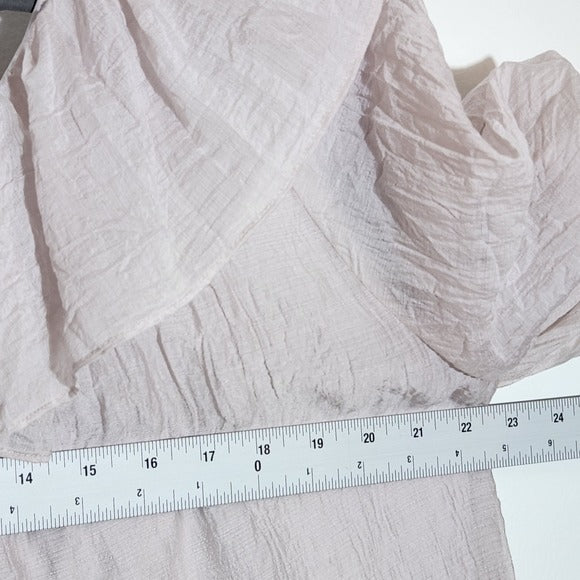H&M Pale Lavender Crinkle Mini Dress Size Small Wedding Guest Dress