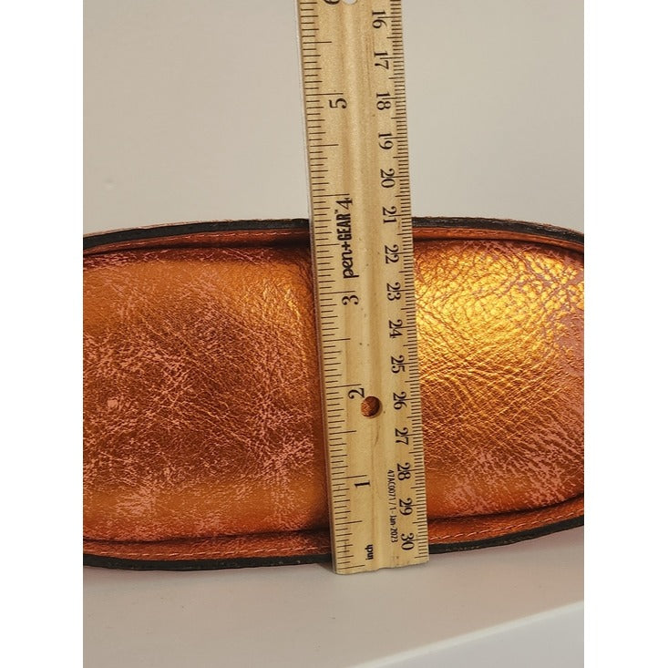 Patricia Nash Pink-Peach Embossed Leather Tortoise Handle Crossbody Bag