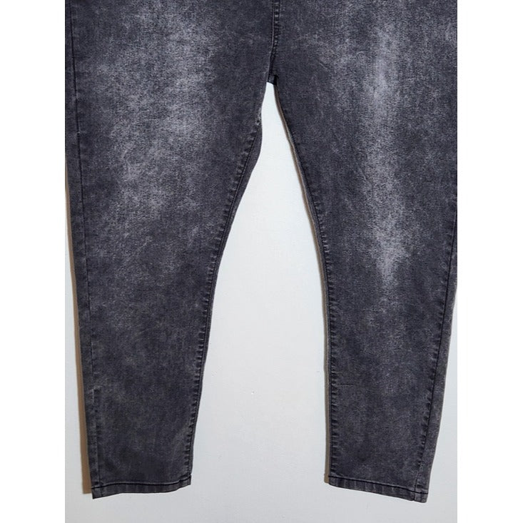 Boohoo Womens Acid Wash Black Skinny Fit Jeans Size 20