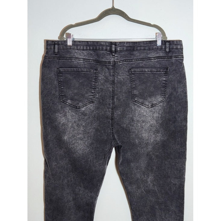 Boohoo Womens Acid Wash Black Skinny Fit Jeans Size 20
