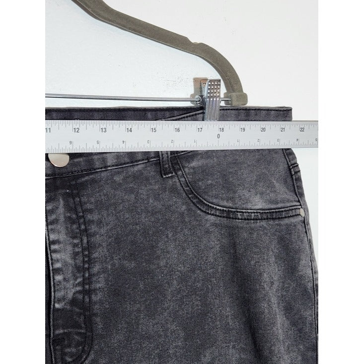Boohoo Womens Acid Wash Black Skinny Fit Jeans Size 20