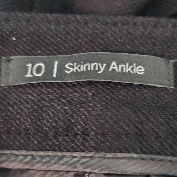 Talbots Riding Style Black Skinny Ankle Pants Size 10 Black Skinny Pants