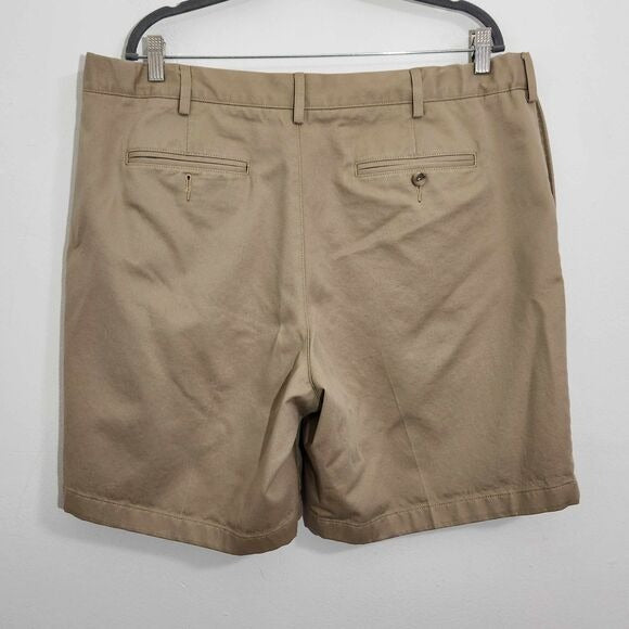 Lands' End Khaki Chino Shorts Size 40 Men's Classic Chino Shorts