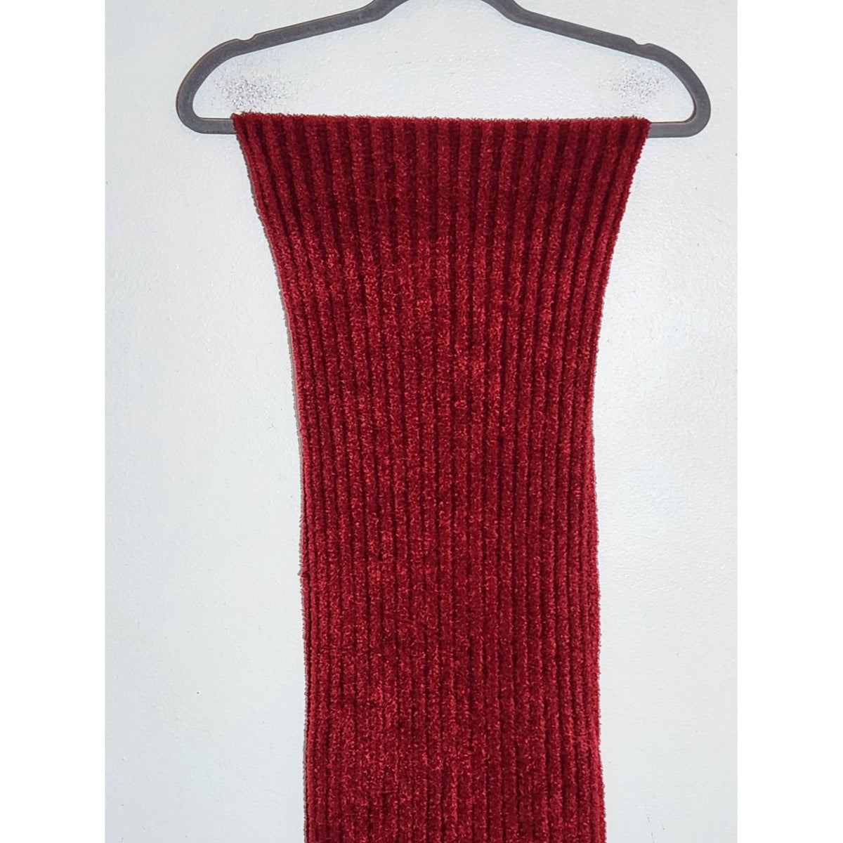 Talbots Red Ribbed Chenille Scarf Soft Cozy Holiday Winter One Size