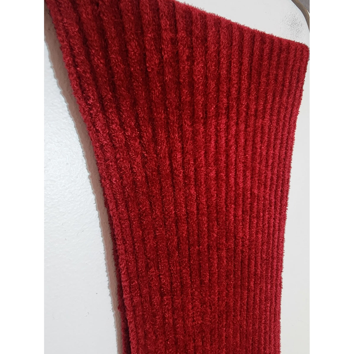 Talbots Red Ribbed Chenille Scarf Soft Cozy Holiday Winter One Size