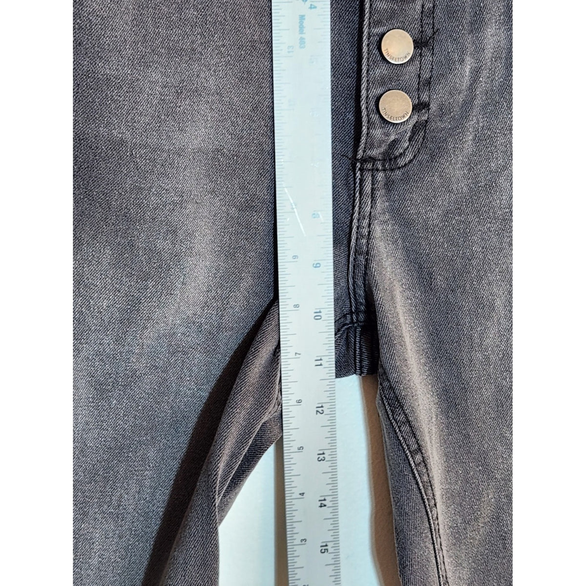 Tinseltown Gray High-Rise Slim Fit Button-Fly Jeans NWT Size 5