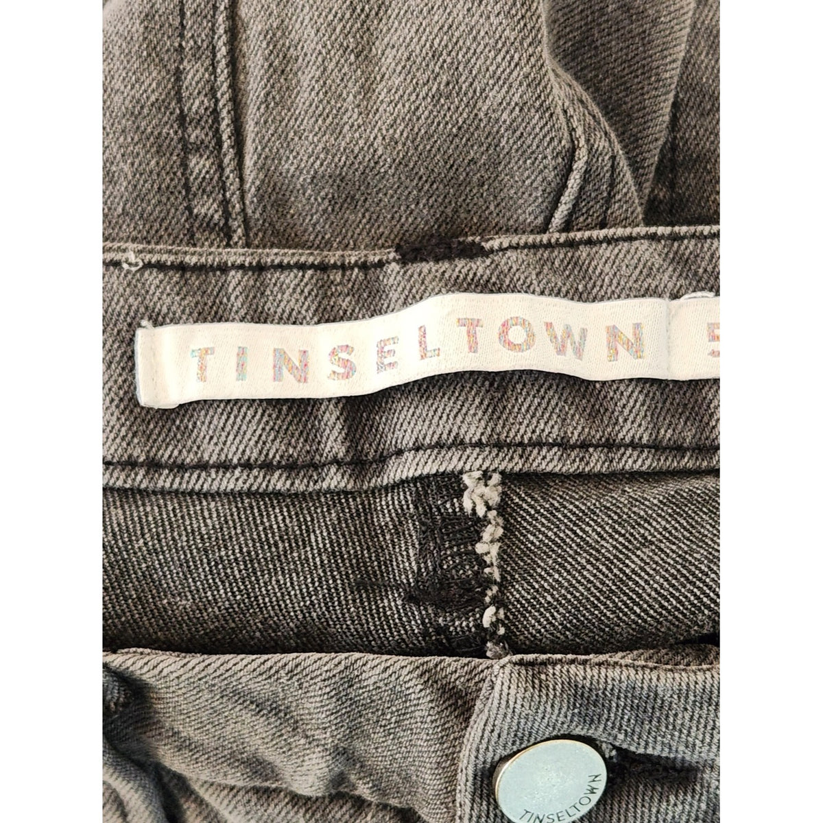 Tinseltown Gray High-Rise Slim Fit Button-Fly Jeans NWT Size 5