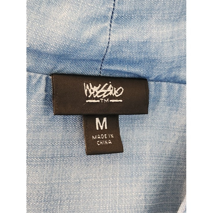 Mossimo Light Wash Chambray V-Neck Top Size Medium