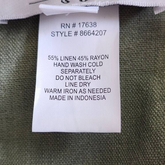 Lady Dorby Green Linen Short Sleeve Blazer NWT Size 16W Olive Green Blazer