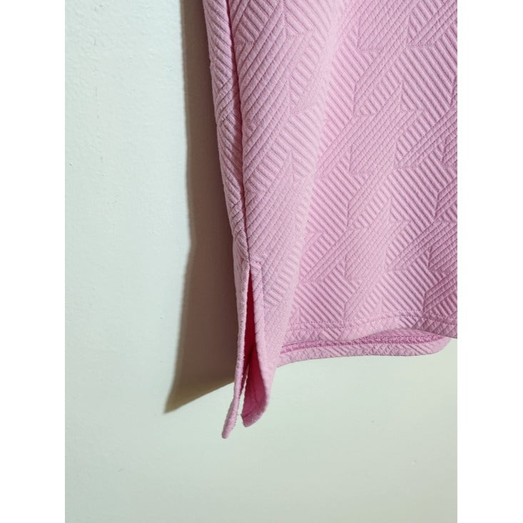 SSYS The Label Pink Textured Polo Top Size Small