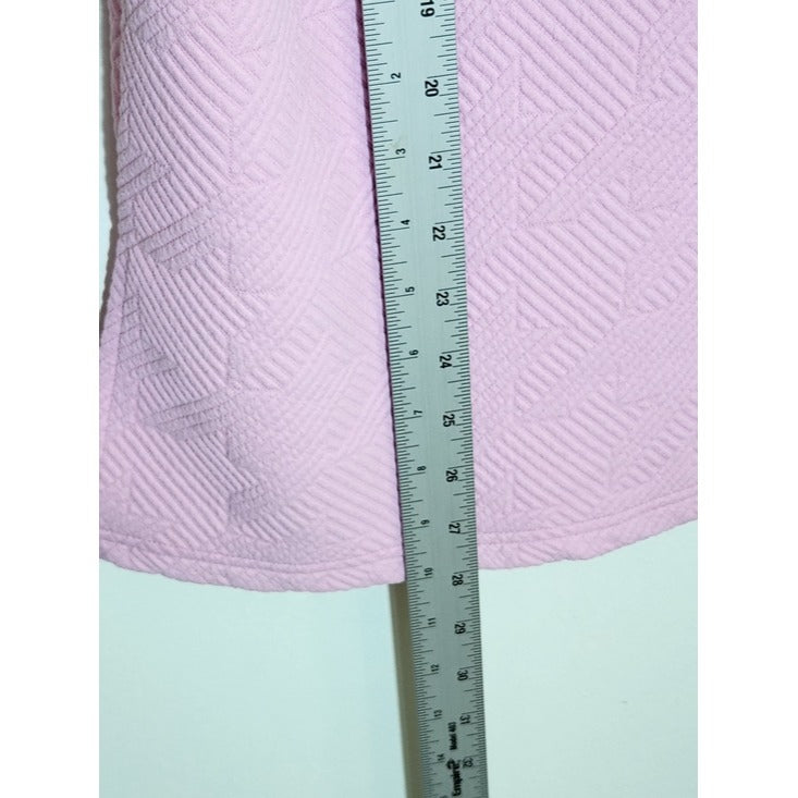 SSYS The Label Pink Textured Polo Top Size Small