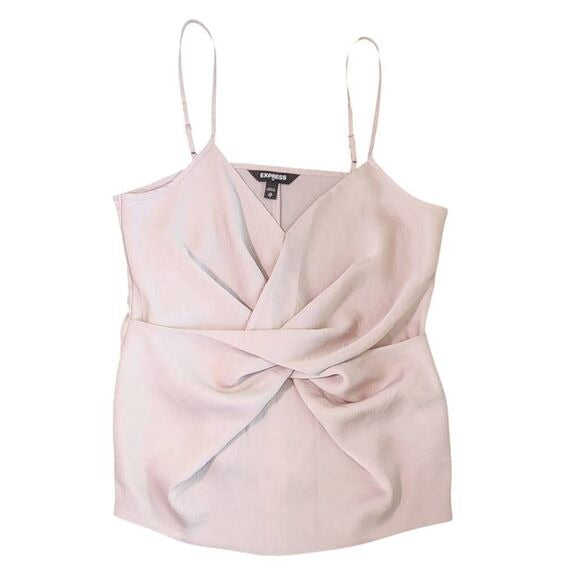 Express Pink Camisole with Twist Detail Size XS Express Ballet Pink Tank Top