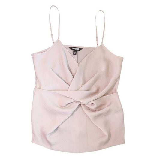Express Pink Camisole with Twist Detail Size XS Express Ballet Pink Tank Top