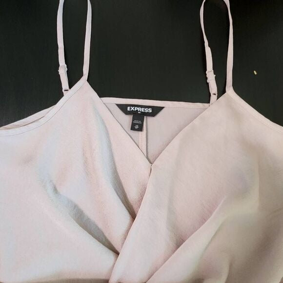 Express Pink Camisole with Twist Detail Size XS Express Ballet Pink Tank Top