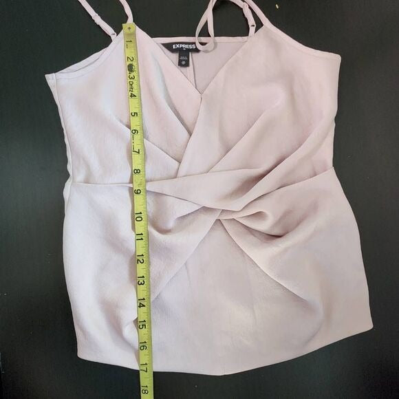Express Pink Camisole with Twist Detail Size XS Express Ballet Pink Tank Top