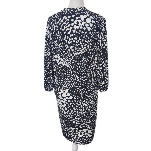 Banana Republic Black and White Mini Dress Size Small Black Print Shift Dress