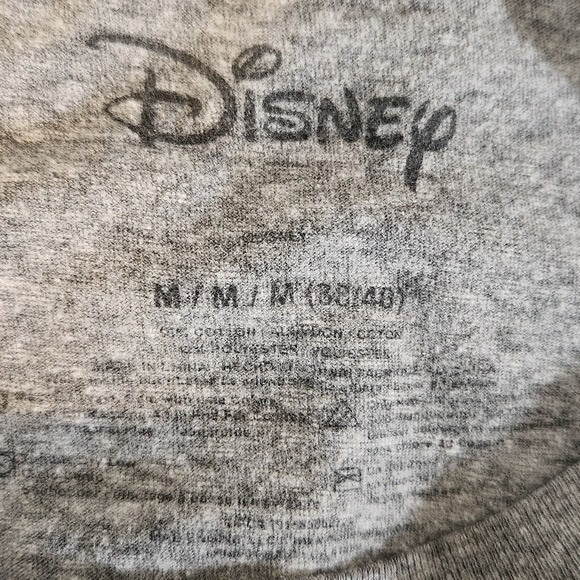 Disney Mickey Mouse Gray T-Shirt Size Medium Gray Short Sleeve Mickey Mouse Tee