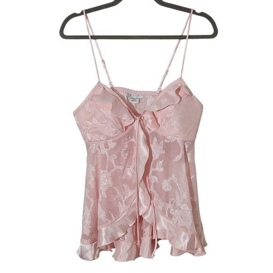 Cinema Etolie Pink Floral Lingerie Camisole Top NWT Size Medium