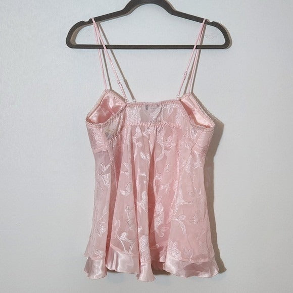 Cinema Etolie Pink Floral Lingerie Camisole Top NWT Size Medium