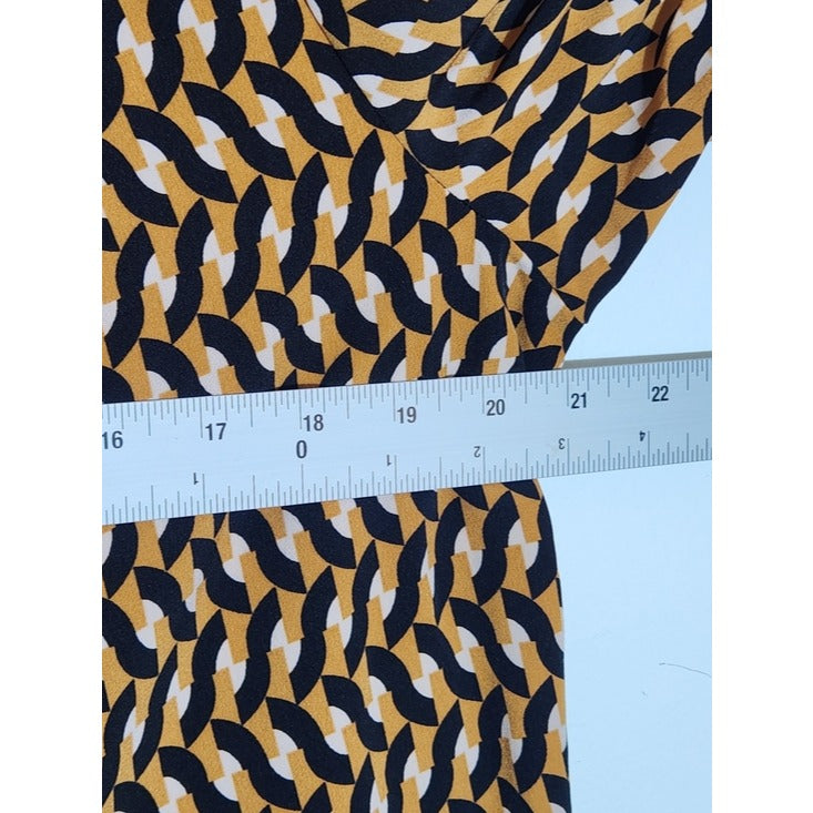 Who What Wear Brown and Black Geometric Asymmetric Midi Dress Size XXL NWT