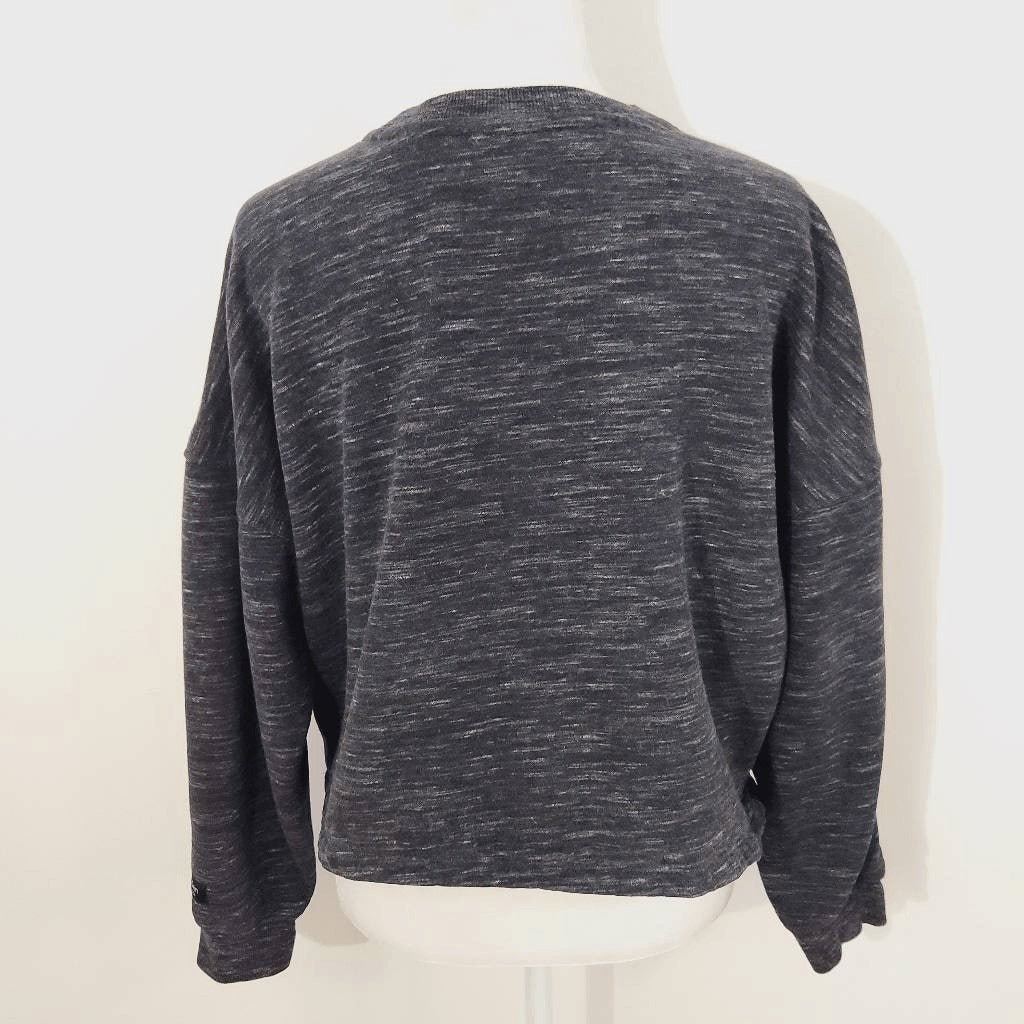 Calvin Klein Performance Gray Cropped Logo Sweatshirt Size Small Gray Sweatshirt