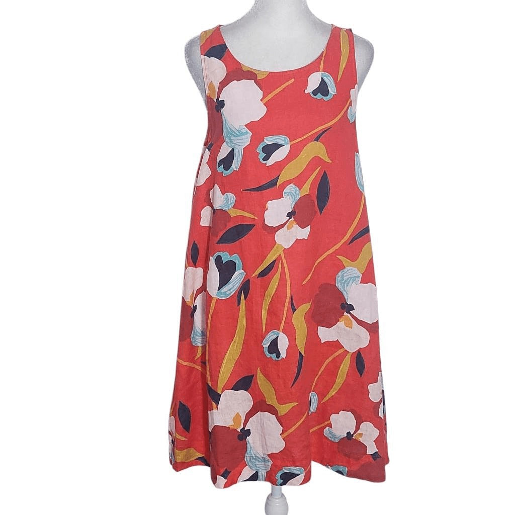 Sigrid Olsen Colorful Floral Linen Dress NWT XS Colorful Linen Dress