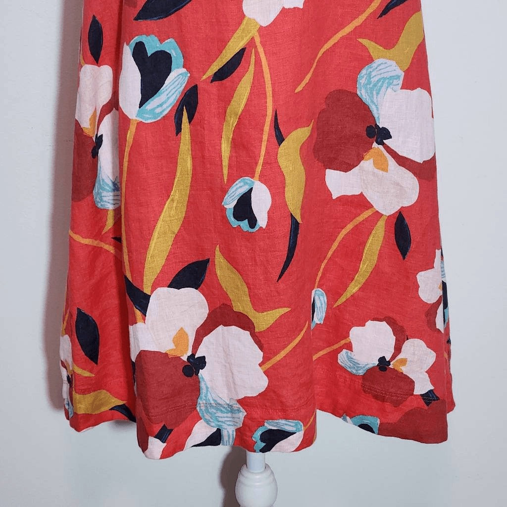 Sigrid Olsen Colorful Floral Linen Dress NWT XS Colorful Linen Dress