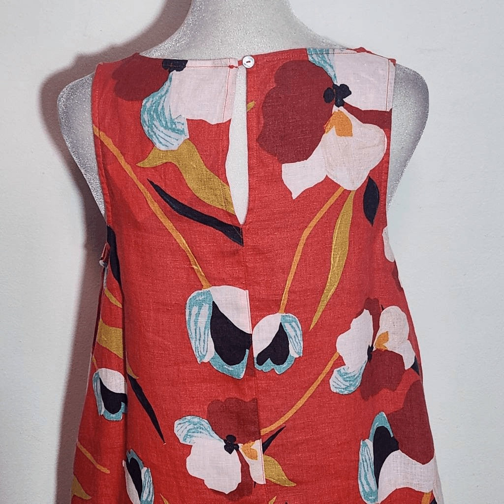 Sigrid Olsen Colorful Floral Linen Dress NWT XS Colorful Linen Dress