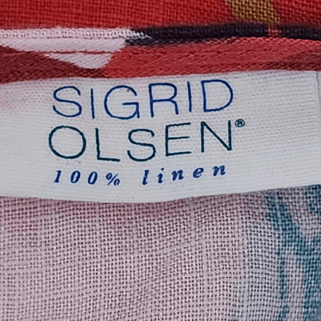 Sigrid Olsen Colorful Floral Linen Dress NWT XS Colorful Linen Dress