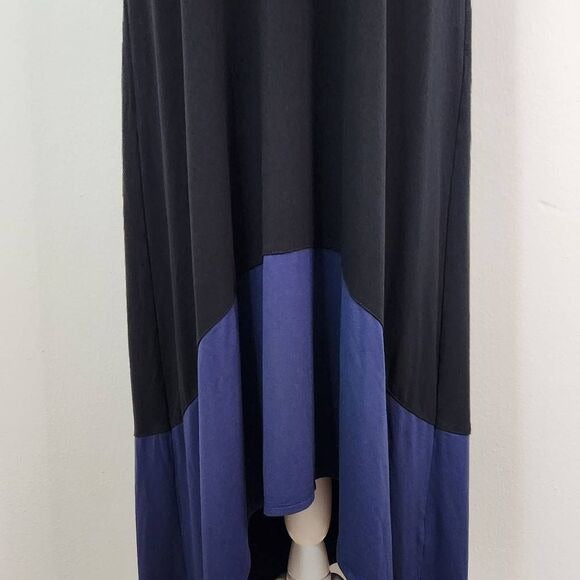 Lilla P Blue and Black Maxi Dress Size XS Black Minimalist Dress