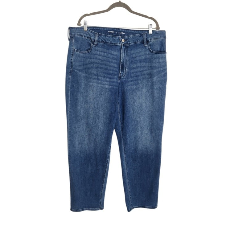 Old Navy Wow Loose High Rise Jeans Medium Wash Denim Size 20