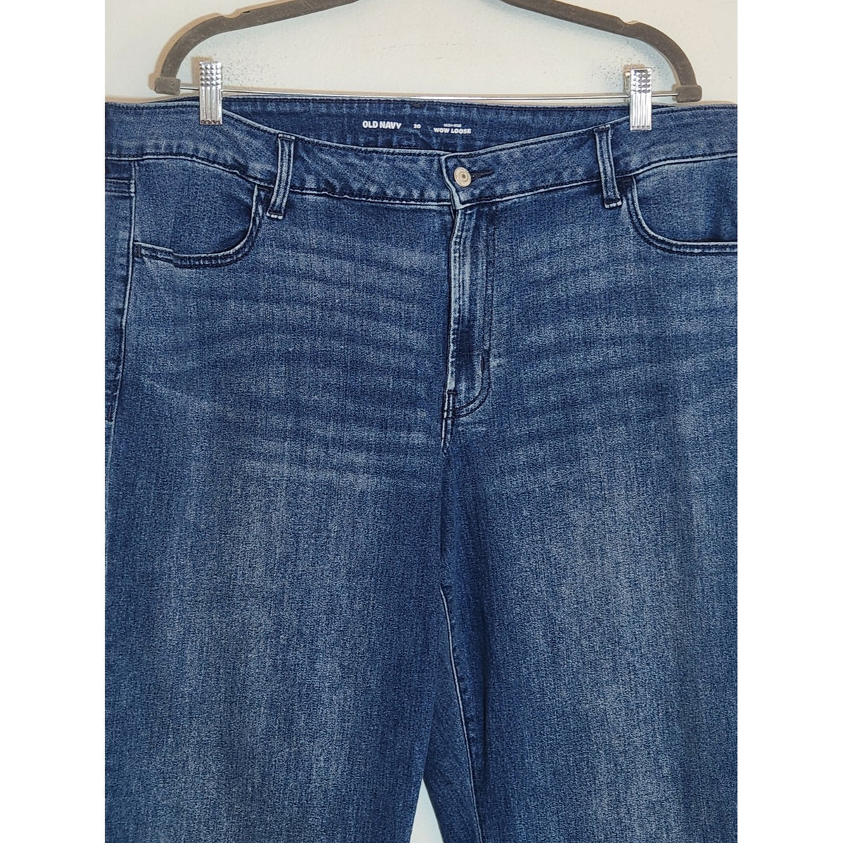 Old Navy Wow Loose High Rise Jeans Medium Wash Denim Size 20
