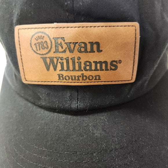 Evan Williams Bourbon Black Distressed Baseball Cap One Size Adjustable