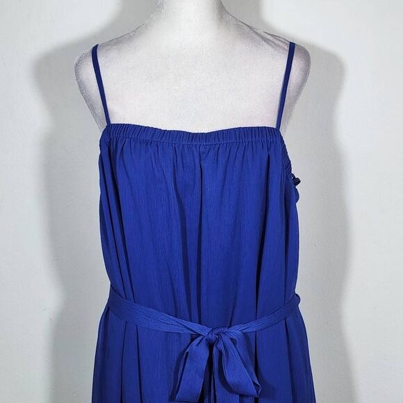 Gianni Bini Blue Sleeveless Midi Dress Size Large Blue Wedding Guest Dress, New
