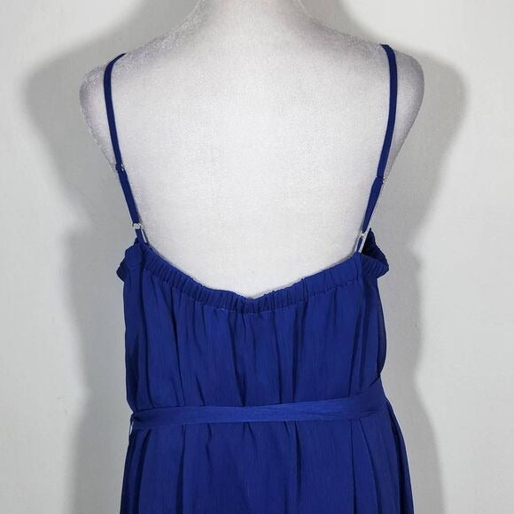 Gianni Bini Blue Sleeveless Midi Dress Size Large Blue Wedding Guest Dress, New