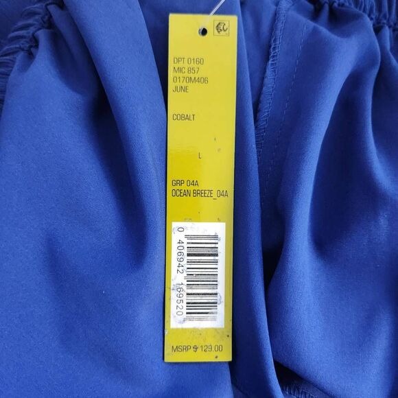 Gianni Bini Blue Sleeveless Midi Dress Size Large Blue Wedding Guest Dress, New