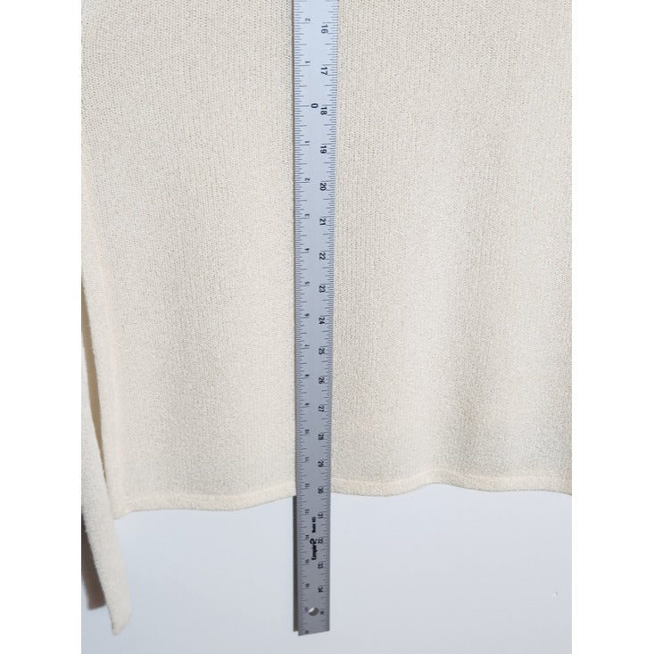 H&M Cream Knit Side Tie Tunic Poncho Style Size Large NWT
