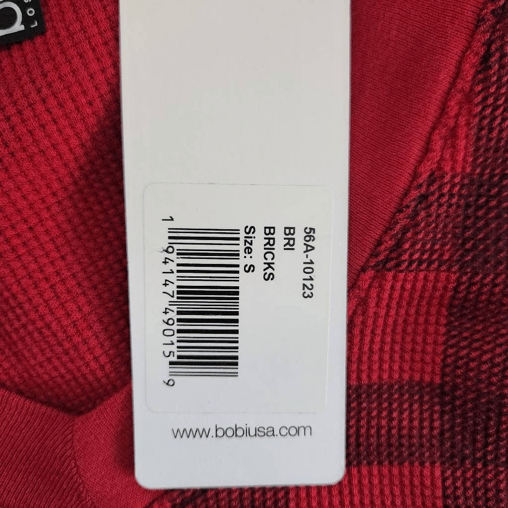 Bobi Red and Black Plaid Top NWT Size Small Red Plaid Knit Revolve Top