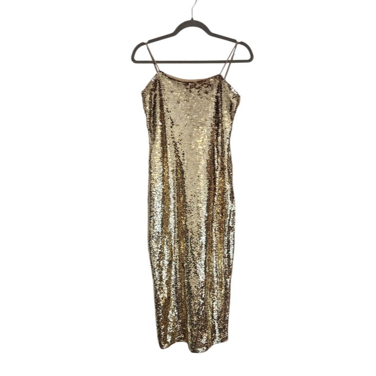Gianni Bini Gold Sequin Midi Slip Dress Size Small NWT Sequin Cocktail Dress