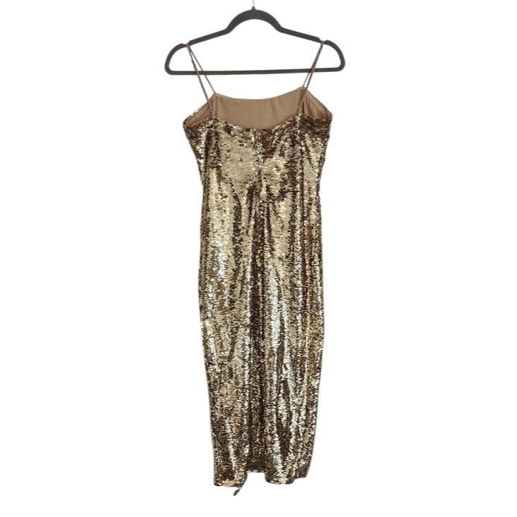 Gianni Bini Gold Sequin Midi Slip Dress Size Small NWT Sequin Cocktail Dress