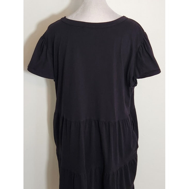 Time and Tru Black Tiered Babydoll Mini Dress Size XL