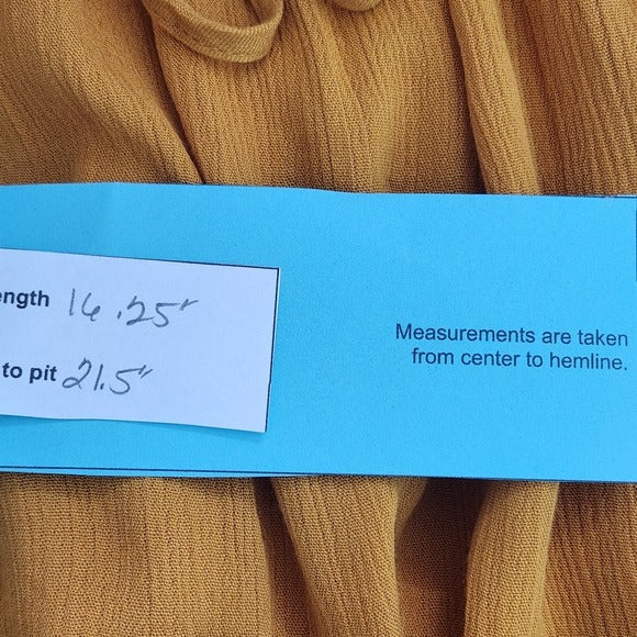 Charlotte Russe Mustard Gold Off-the-Shoulder Cropped Top Size Large