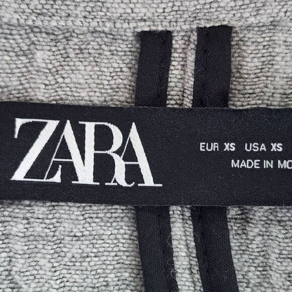 Zara Gray Textured Oversized Coat Size XS Single-Button Zara Gray Coat
