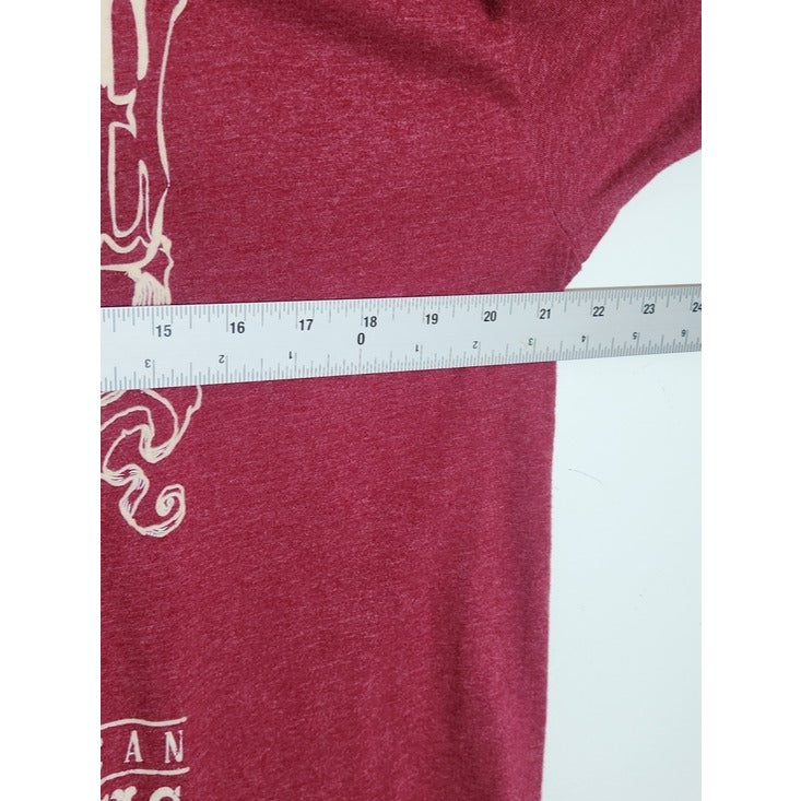 Next Level Apparel Mens Red Nashville Country Music Graphic Tee Size XL