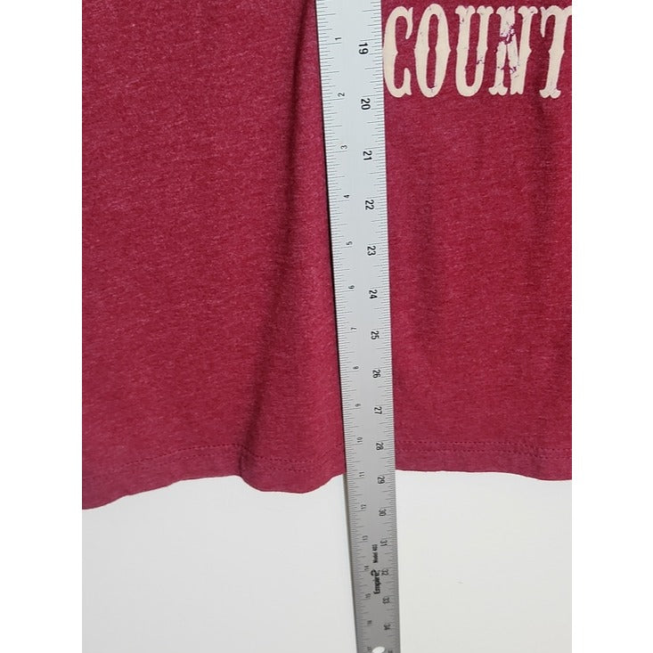 Next Level Apparel Mens Red Nashville Country Music Graphic Tee Size XL