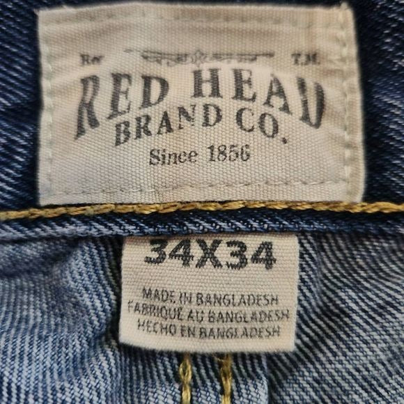 Redhead Straight Leg Jeans Size 34X34 Redhead Medium Wash Denim Jeans