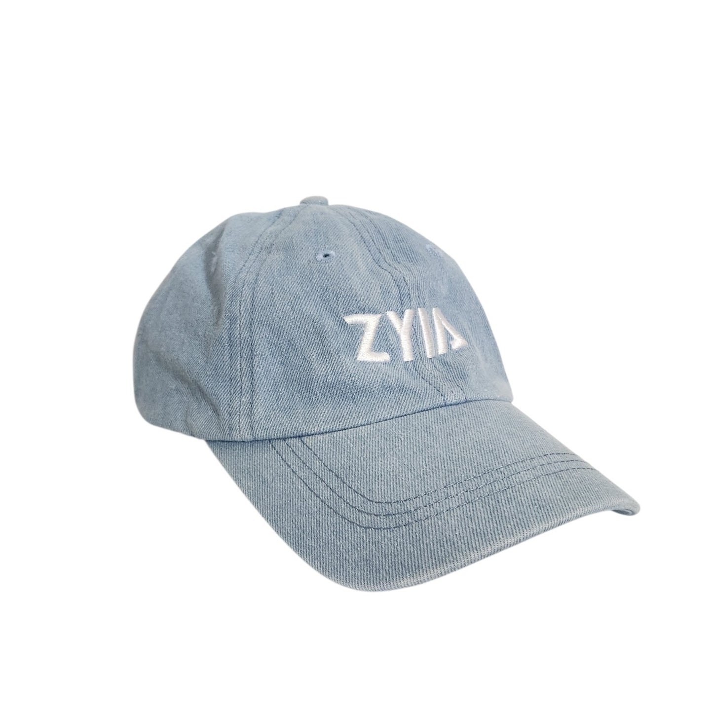 ZYIA Light Blue Embroidered Baseball Hat One Size